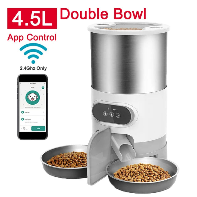 WhiskerBite™ Smart WiFi Pet Feeder – 6L | Voice + App Control