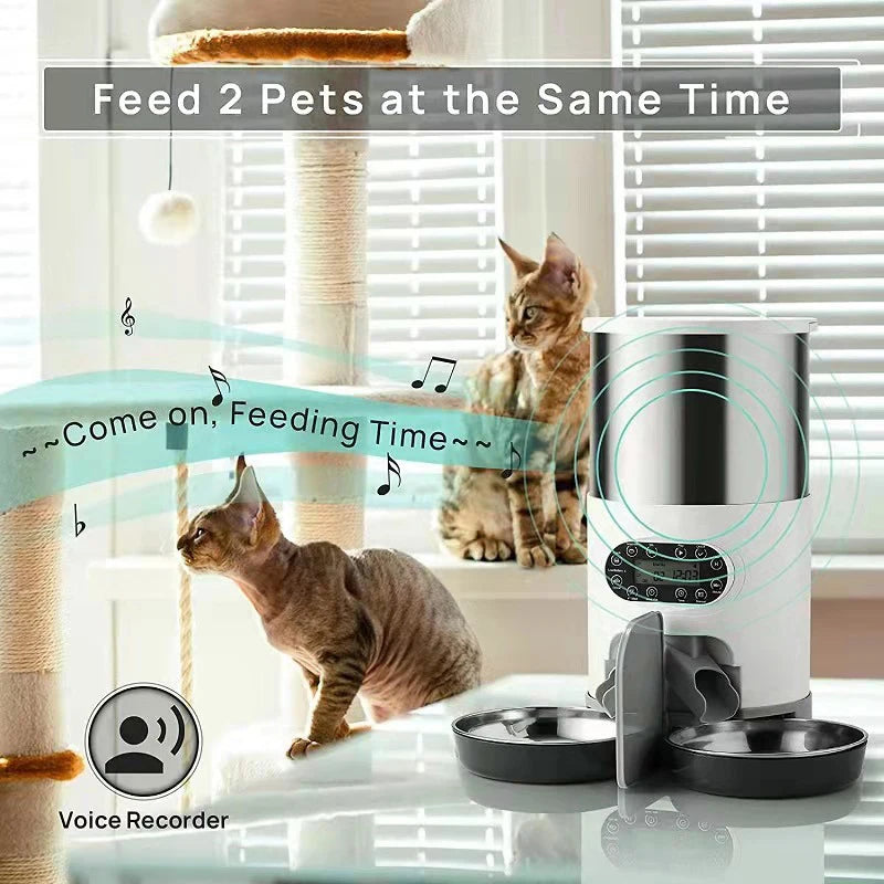 WhiskerBite™ Smart WiFi Pet Feeder – 6L | Voice + App Control