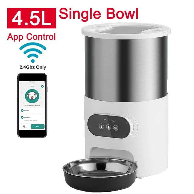 WhiskerBite™ Smart WiFi Pet Feeder – 6L | Voice + App Control