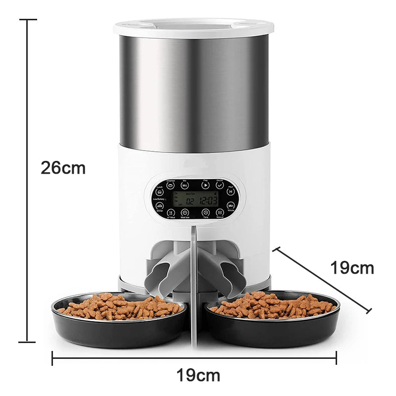 WhiskerBite™ Smart WiFi Pet Feeder – 6L | Voice + App Control
