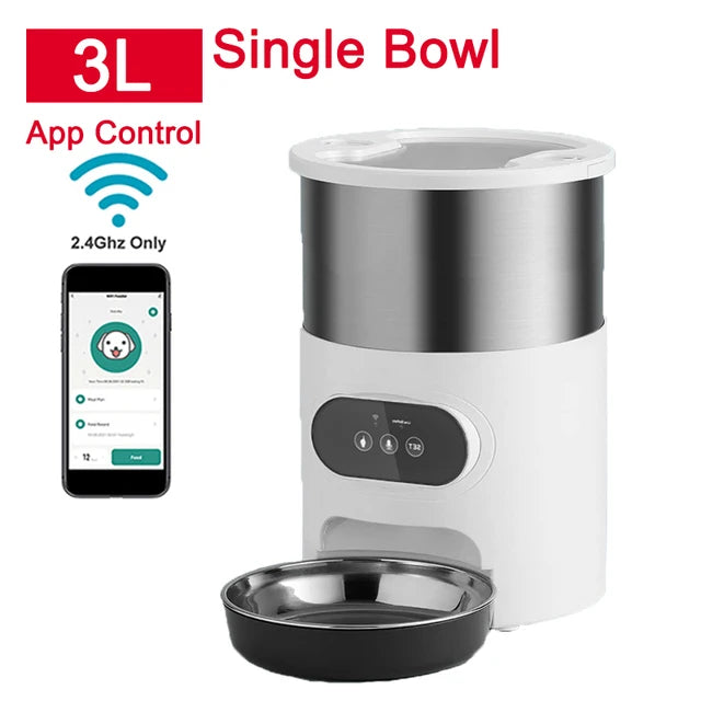 WhiskerBite™ Smart WiFi Pet Feeder – 6L | Voice + App Control